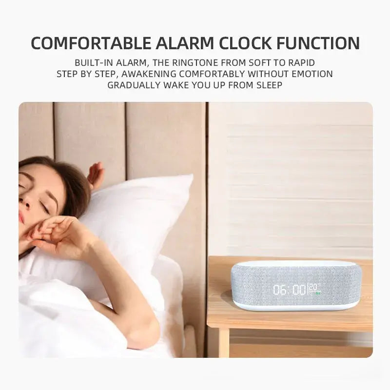 Wireless Alarm Clock with Time and LED